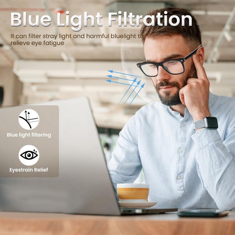 Jacuate Bluetooth Audio Smart Glasses for Women Men,Blue Light Blocking Bluetooth Glasses with Open Ear Speaker,Voice Control, Hands-Free Calls & Built-in Microphone for iPhone Android Music/Work - Image 5